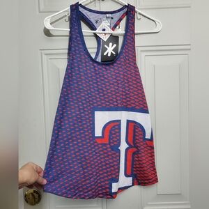MLB Texas Rangers Baseball Double Straps Criss-Cross Tank Top Size Medium NWT